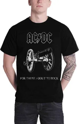 Immagine prodotto di AC/DC - Maglietta "About To Rock" per uomo/donna Unisex RO191 (XXL) (Nero)