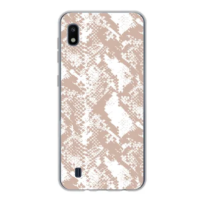 Produktbild von MuchoWow® Handyhülle Schutzhülle Hülle für Samsung Galaxy A10 Schlangendruck - Formen - Pastell Silikon Softcase Handy Hülle - Schutzhülle
