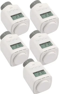Produktbild von 5 Stück IOIO HT 2000 Elektronischer Thermostat Heizkörperthermostat spart bis 30% Heizkosten