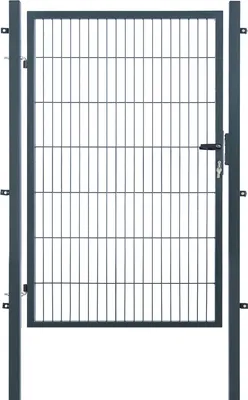 Produktbild von Arvotec Gartentor BxH 120x140 cm mit Schließzylinder und Zaunanschluss Anthrazit Gitterzauntor Stabmattentor Einzeltor Doppelstabmattentor Gartentür