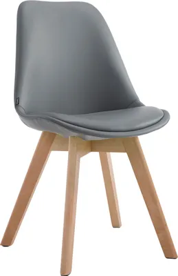 Produktbild von Stuhl HLO-CP58 Kunstleder Natura  grau