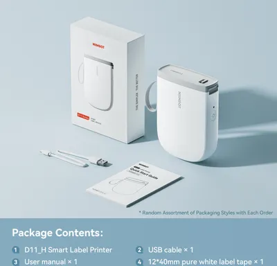 Image de NIIMBOT Niimbot D11_H Label Printer White