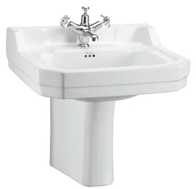 Zdjęcie produktu dla Porcelanowa umywalka Casa Padrino z półpostumentem 56 x 47 x wys. 56 cm