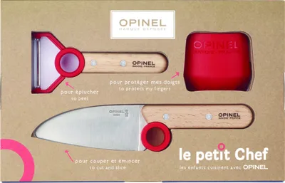 Produktbild von Opinel Le Petit Chef, Messer-Set, Edelstahl, Holz, Edelstahl, Holz, 10,2 cm