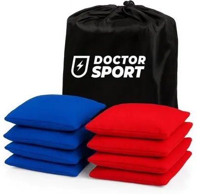 Produktbild von Cornhole-Säcke – 8-teiliges Set – 15 x 15 cm – Blau und Rot
