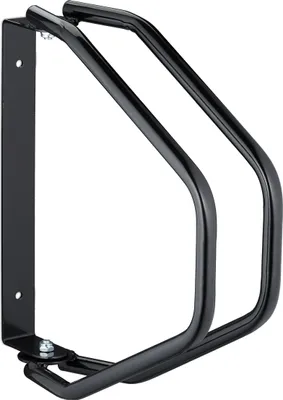 Produktbild von Relaxdays Fahrradständer, zur Wandmontage, aus stabilem Stahl, Fahrradwandhalter, 180° schwenkbar, Einzelparker, schwarz