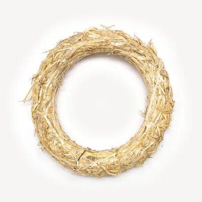 Produktbild von 1x DekoPrinz® Natur Strohkranz Ø 55cm / 8cm Strohrömer Rohling Adventskranz Türkranz Kranz Strohring