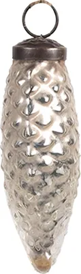 Immagine prodotto di Guaina natalizia Clayre & Eef Ø 4x10 cm in vetro color argento