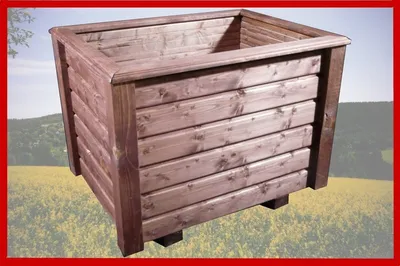 Produktbild von Hochwertiger ClassiV lasiert Außenmaße 110 x 40 x 60 cm Blumenkasten Hochbeet Pflanztrog Nr. PK - REAL-2133