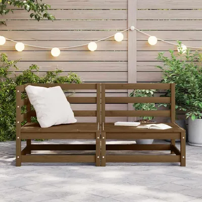 Produktbild von vidaXL 2-tlg. Garten-Lounge-Set Honigbraun Massivholz Kiefer
