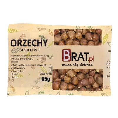 Zdjęcie produktu dla Orzechy laskowe 65g Brat.pl
