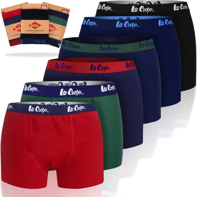 Obrázek produktu pro Lee Cooper 6-Pack - Pánské Bavlněné Boxerky, Kalhoty Pro Muže, XL