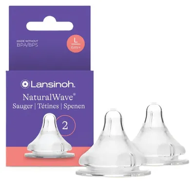 Productafbeelding van Lansinoh Speen Natural Wave L (2 stuks)