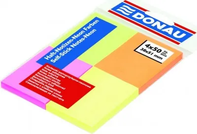 Obrázek produktu pro Bloček Donau, 38 x 51 mm, neonový, 4 ks