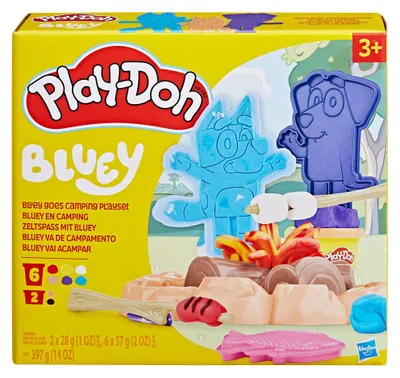 Image de Play-Doh Bluey Gaat Kamperen Speel Set - 6 Kleipotjes