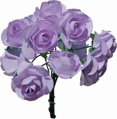 Produktbild von 1 Bündel je 12 Rosen Röschen, Länge 7cm, Dekoration, Floristik, Farbe wählbar, Farbe:lila