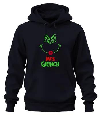 Produktbild von Mrs. GRINCH Weihnachten Lustig Weihnachtsfrau Grinch Hoodie Kapuzenpullover, Navy, L