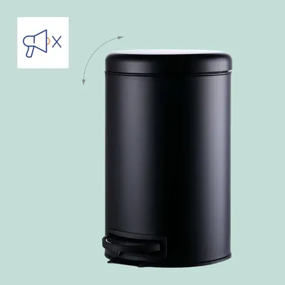 Produktbild von 12-Liter-Treteimer mit Soft-Close-Deckel und Inneneimer