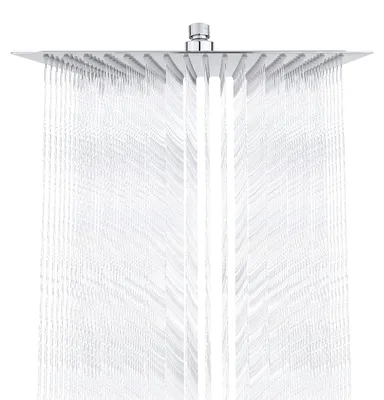 Immagine prodotto di Ibergrif M20294 Soffione doccia a pioggia da 12 pollici, soffione quadrato da 30x30 cm, ampia copertura, soffione in acciaio inossidabile 304 resistente, autopulente