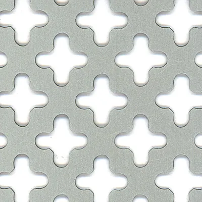 Zdjęcie produktu dla Płyta perforowana Alberts | perforacja: otwór krzyżowy | aluminium, anodowane na srebrno | 600 x 1000 x 0,8 mm