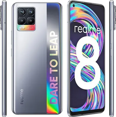 Produktbild von realme 8, 16,3 cm (6.4"), 6 GB, 128 GB, 64 MP, Android 11, Silber