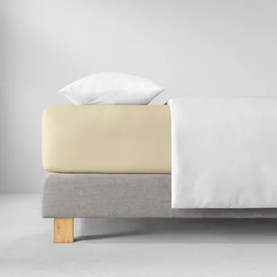 Produktbild von Estella Jersey-Stretch Spannbetttuch Farbe leinen Größe 100x200 cm
