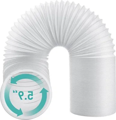 Immagine prodotto di Tubo di scarico standard da 150 mm di diametro; tubo di scarico flessibile da 59 pollici; impianto di scarico in PP con ventilatore di ventilazione - Regolabile da 28 a 150 cm