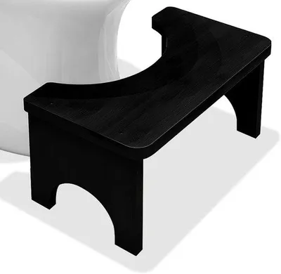 Immagine prodotto di Sgabello da bagno in bambù 37×20×17 cm con base in legno, sgabello da bagno ergonomico per adulti