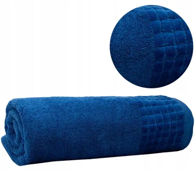 Produktbild von Baumwollfrottier-Badetuch 70x140cm Schnelltrocknend Dunkelblau