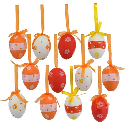 Zdjęcie produktu dla Jajka wielkanocne pomarańczowe w torebce 12 szt., 6x4 cm