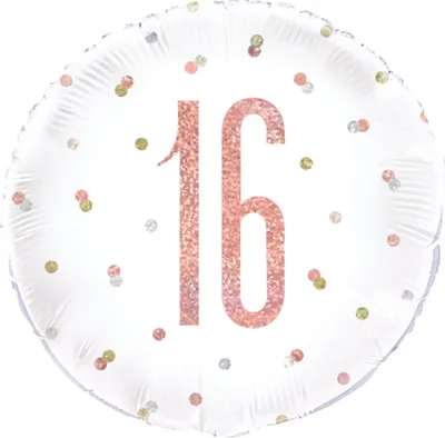 Produktbild von 18"/Ø45cm Folienballon "Happy Birthday Glitz" | Rosegold #16