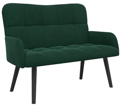 Produktbild von 2-Sitzer Sofa Dunkelgrün 115 x 61 x 87 cm Samt