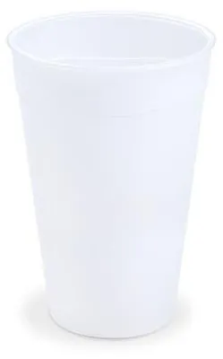 Produktbild von 12x Mehrwegbecher gefrostet mit Eichstrich 400ml Ø90mm