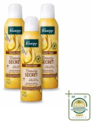 Imagen del producto de 3 unidades de espuma de ducha Kneipp "Beauty Secret" - 200 ml - Paquete de suministro