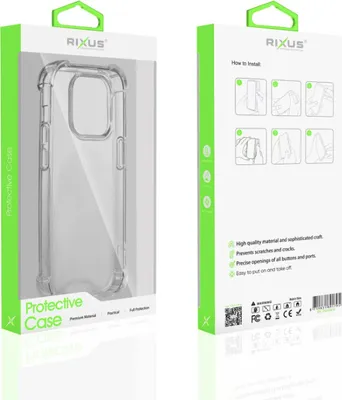 Produktbild von iPhone 14 Pro Hülle Rixus Transparent Hardcase Clear Case Schutzhülle Cover Slim