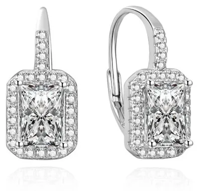 Image de Boucles d'oreilles argent scintillantes avec zircon AGUC3525