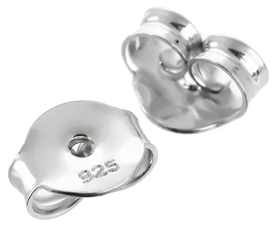 Produktbild von NKlaus 1 Paar 925 Sterling Silber Breite: 8mm Gegenstecker Ohrstecker Ohrstopper