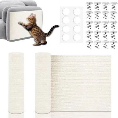 Image de Griffoir pour chat, autocollant, 40 x 100 cm, beige, protection pour les meubles