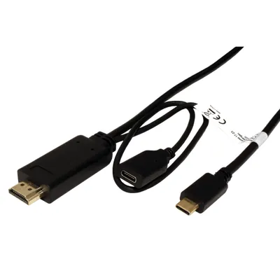 Obrázek produktu pro ROLINE 11.04.5951, 2 m, USB typu C, HDMI + USB, Samec, Samec/samice, Přímý