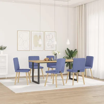 Produktbild von vidaXL Esszimmerstühle 6 Stk. Jeansblau Stoff