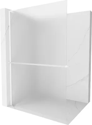 Image de Mexen Kioto+ L paroi de douche avec étagère Walk-in 80 x 200 cm, laiteux, blanc - 800-080-123-20-30
