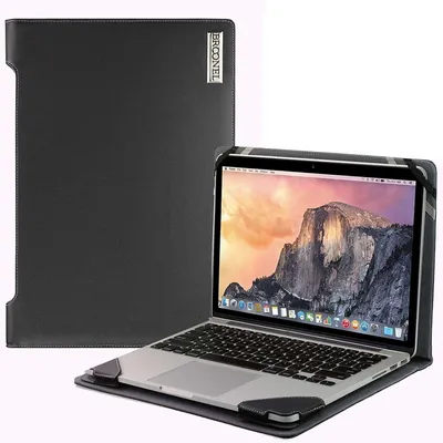 Immagine prodotto di Custodia in pelle nera per laptop da 14 pollici