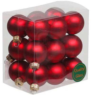 Produktbild von 16 x Kleine Baumkugln aus Glas Ø 3 cm - Christbaumkugeln klein - Weihnachtskugeln Glas - Baumschmuck Glas