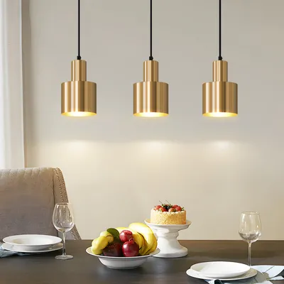 Zdjęcie produktu dla ZMH lampa wisząca stół jadalny lampa wisząca vintage lampa wisząca jadalnia 3 płomienna lampa do jadalni złoty design metalowa lampa stołowa E27 lampa wisząca do sypialni salon bez żarówek