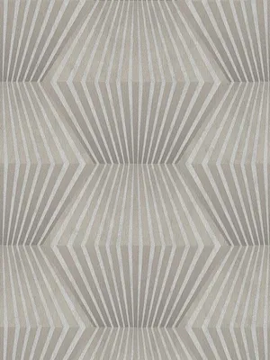 Produktbild von Art Deko Tapete mit Linienmuster & Metallic-Ganz – Braun, Grau