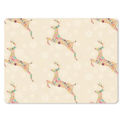 Produktbild von MuchoWow® Mauspad Mousepad Regenbogen - Rentier - Weihnachtsgeschenk - Schnittmuster - Weihnachten 23x19 cm - Mousepads - Maus Mat - Pad - Mausunterlage - Schreibtischunterlage - Mauspad