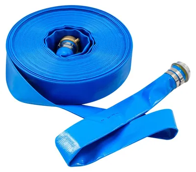 Produktbild von Wasserschlauch - Flachschlauch 5,08 cm - 30,48 m - PVC/Polyester - Wasserpumpe Ablaufschlauch - 90 PSI - -5°C bis 65°C