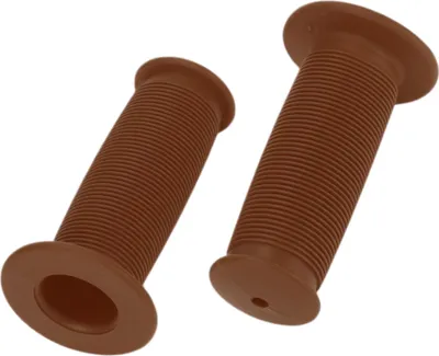 Image de Protège-Poignées de Guidon de Vélo 85mm Long Léger | Protecteur d'Extrémité de Poignées de Vélo Marron 1 Paire