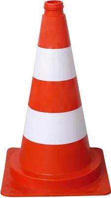 Image de Cône de signalisation H.750mm lumineux de jour,2 bandes G.3,20 kg,40x40cm