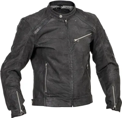 Produktbild von Halvarssons Sandtorp Motorrad Lederjacke, schwarz, 50